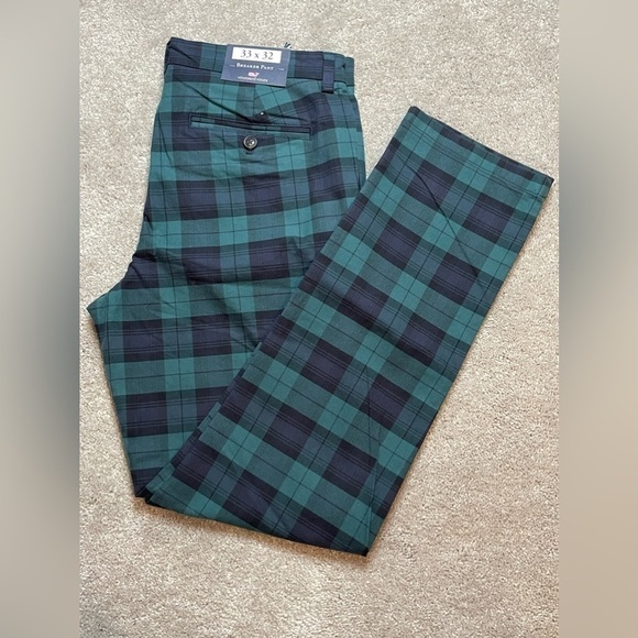 NWT Vineyard Vines Men’s Blackwatch Breaker Pant Charleston Green,Multiple Sizes - Picture 6 of 9
